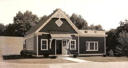 This photo dated August 21, 1968 shows how the garage annex of old Station 9 was converted into a meeting room, even though the new Station 9 would not be ready for occupancy until the end of the year. The A-frame garage that housed Co. 9's 1929 Seagrave tiller ladder truck can be seen in the background. This was probably the temporary garage for Co. 9's engine while the new station was under construction. The West Woods Volunteer Co. No. 9 disbanded in the late 1980s. This building became fire headquarters for several years starting in the mid-1990s.